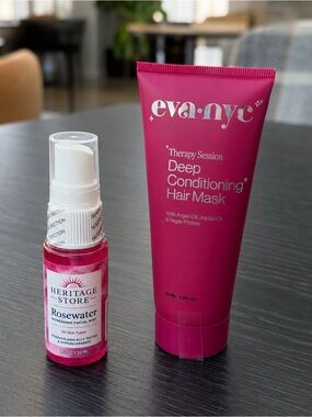 Eva NYC Deep Conditioning Hair Mask and Heritage Store Rosewater Mist Bundle⁠